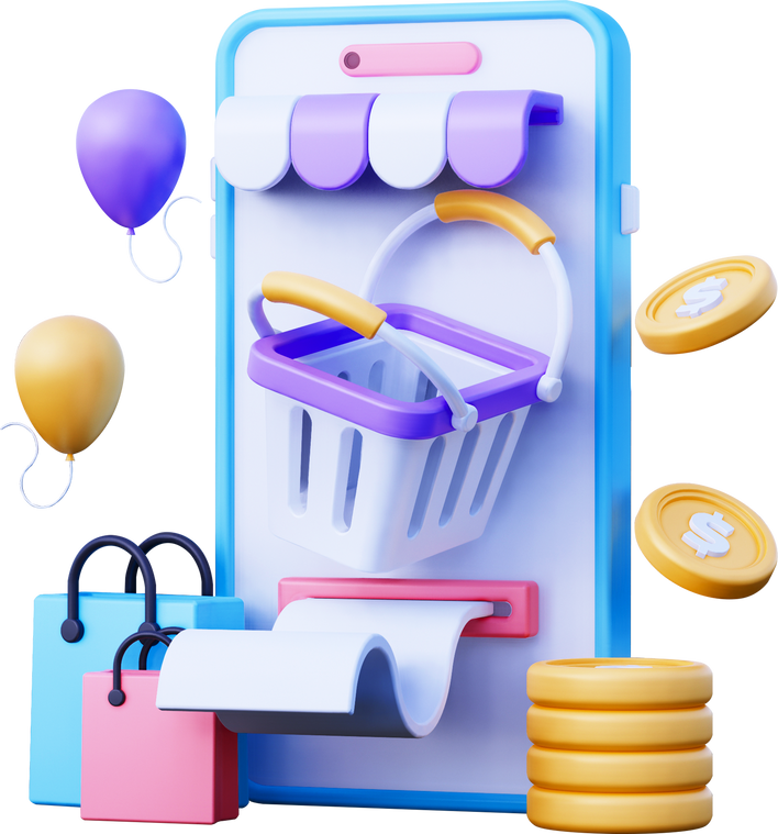 3D Online Store Icon